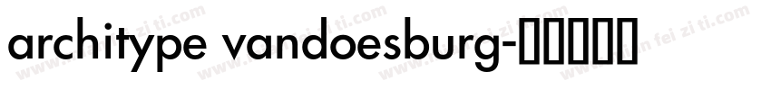 architype vandoesburg字体转换